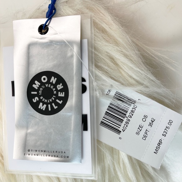 Simon Miller Mini Sasi Faux Fur Shoulder Bag / Purse in Ivory NWT - Picture 7 of 7